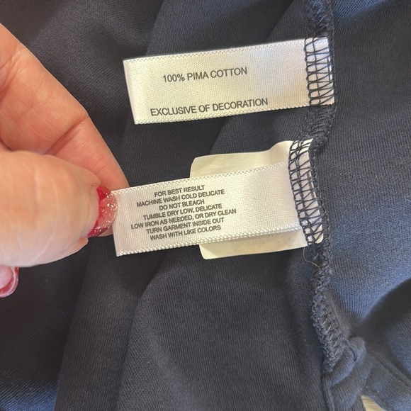 Cutter & Buck‎ Navy Quarter Zip Pullover Logo'd Large Pre-owned Pima Cotton - Picture 8 of 9